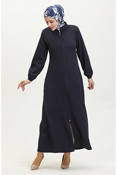 sefamerve Navy Blue Flat Ferace - Μύτη βραχίονα με λάστιχο και φερμουάρ 1013-03