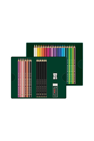 Faber Castell Polychromos & Pitt Graphite Matt 40'lı Hediye Seti, Parlak ve Canlı Renkler