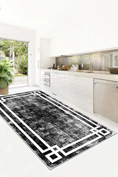 df home Kesme mutfak halısı Desenli Dijital Baskı Yıkanabilir Kaymaz Taban  İ...