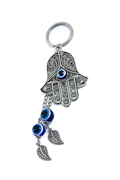 biuti Breloc cu lanț din metal cu design special Evil Eye, breloc cadou cu fr...