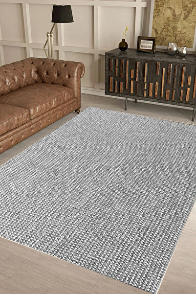 UZZA Salon Halısı Geometrik İskandinav Eskitmeli Dijital Baskı Yıkanabilir Ka...