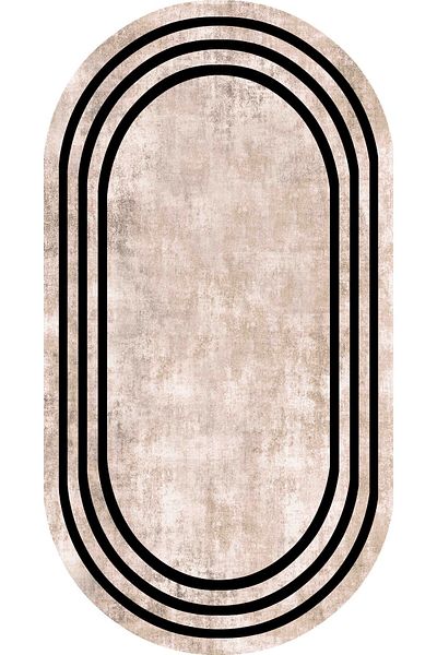 df home Patterned Digital Printed Cut Kitchen Carpet - Washable Non-Slip Base, Thin Living Room Children's Carpet 8052