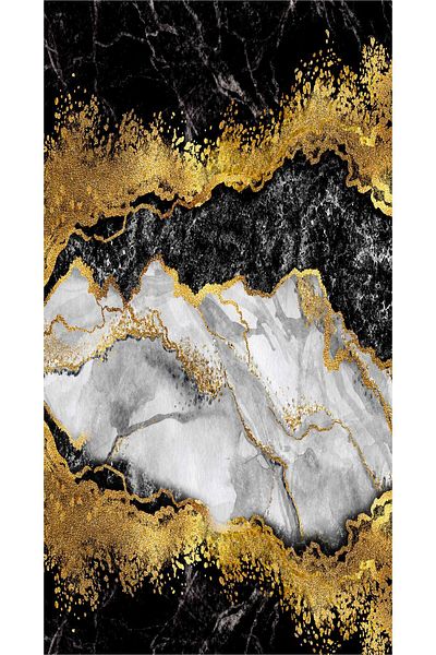 df home Digital Printed Cutting Runner - Washable Non-Slip Base, Doorway Entrance Carpet 3437
