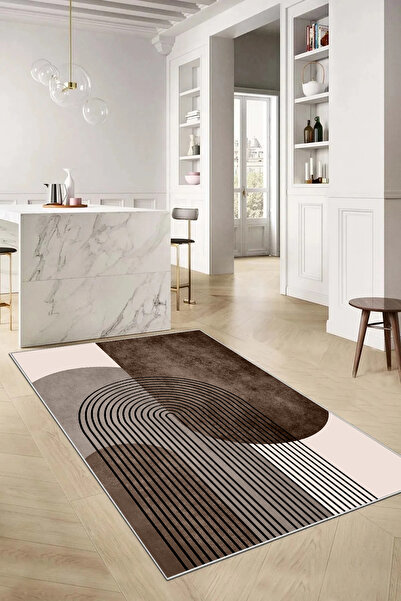 df home Kesme mutfak halısı Desenli Dijital Baskı Yıkanabilir Kaymaz Taban İn...