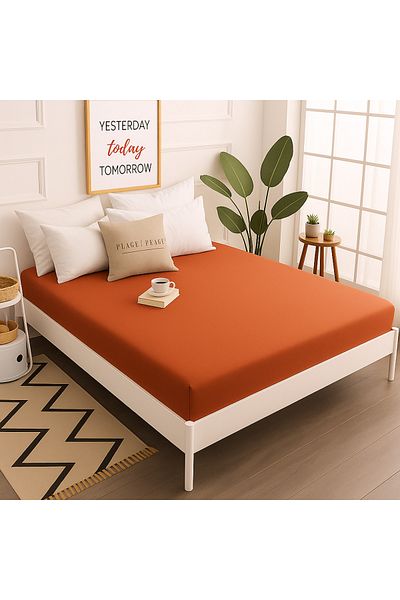 Prime Sleeks 100% Cotton Fitted Sheet Double Fitted Sheet 160X200Cm