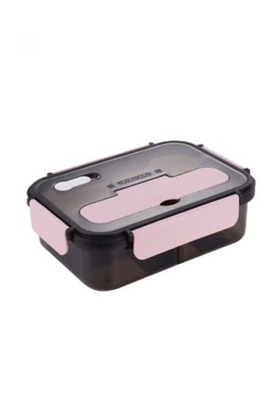 COOYA Large Lunch Box - 3 Compartment Lunch Container,Food Grade Plastic Lunch Box with Spoon and Fork