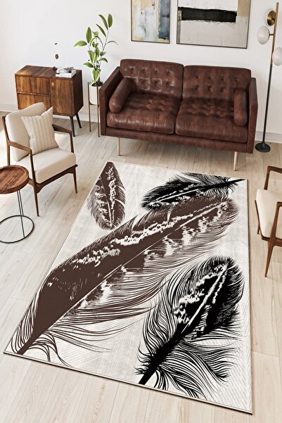 df home Dijital Baskı Yıkanabilir Kaymaz Taban Salon Halısı Mutfak Halısı Kor...