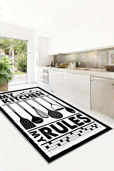 df home Patterned Digital Printed Non-Slip Based Thin Living Room Children's Carpet 4115