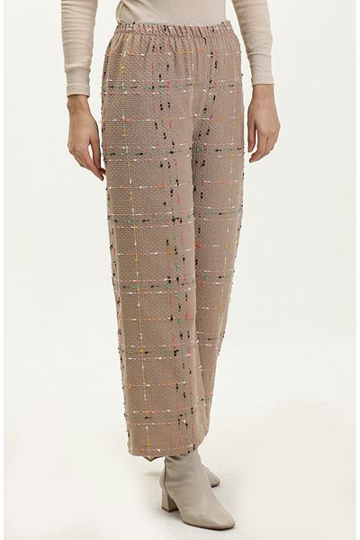 sefamerve Ύφασμα Mink Tweed - Ελαστικό παντελόνι μέσης 0191-02