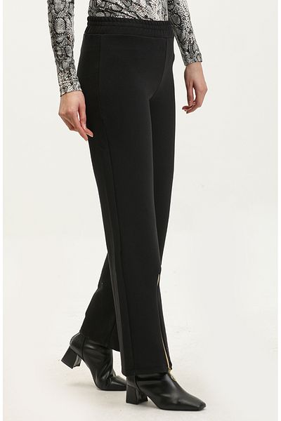 sefamerve Pantaloni negri cu fermoar - Model 2001