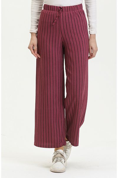 sefamerve Dried Rose Relaxed Cut Draped Trousers 8731-01 - Wide Leg Wrap