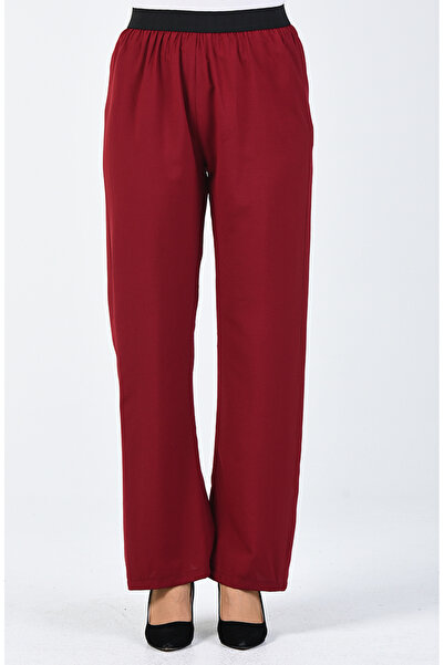sefamerve Viscose Walking Pants 6434-03 Claret Red