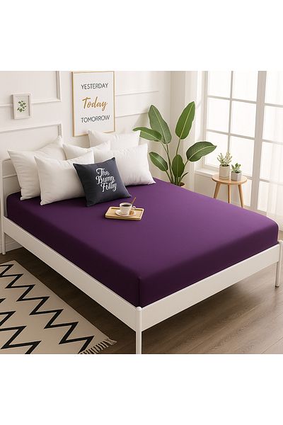 Prime Sleeks 100% Cotton Fitted Sheet Double Fitted Sheet 160X200Cm