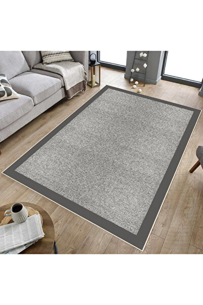 Hülya Home Kırçıl Desenli Dijital Baskı Yıkanabilir Kaymaz Taban Ince Salon H...