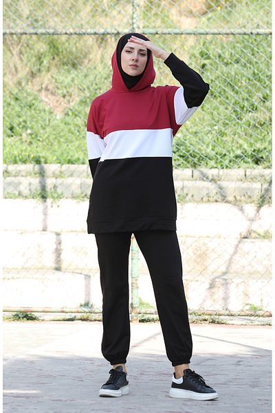 sefamerve Claret Red Black Σετ φόρμας δύο τεμαχίων - 24001-04