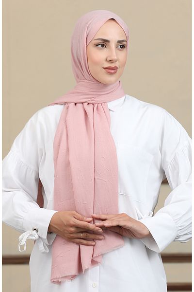 sefamerve Μπαμπού Kraş Shawl - 90173-15 Powder Model