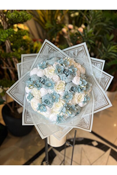 Pika Mavi Şakayık İsteme Çiçeği - İsteme Buketi - Yapay İsteme Çiçeği- Yapay Şakayık