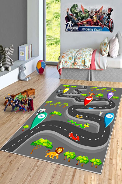Hülya Home Çocuk odası Genç odası Oyun Halısı Kaymaz Taban Yıkanabilir