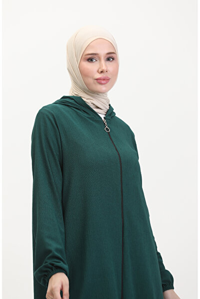 sefamerve Emerald Green Wrap Cap με φερμουάρ - 1044-03