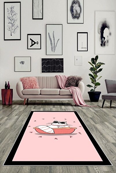 df home Dijital Baskı Yıkanabilir Kaymaz Taban Salon Halısı Mutfak Halısı Kor...