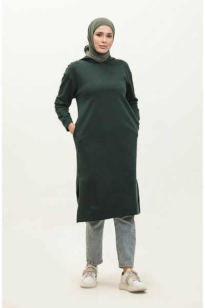 sefamerve Αθλητικό χιτώνα Nefti Green Hooded - 3007-35