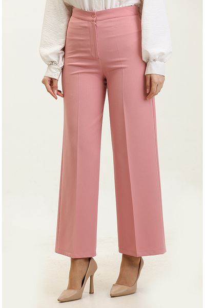 sefamerve Pantaloni cu picioare largi Dusty Rose - 1149-07
