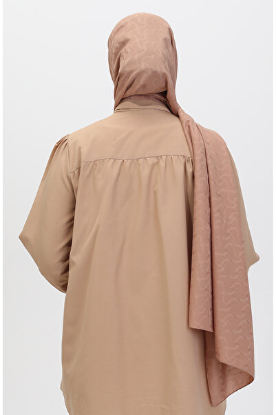 sefamerve Μαντήλι Madame Mary Sarmaşık Jacquard 19088-18 Γαλακτώδης καφές