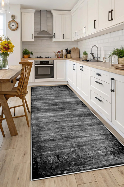 Evimle Makinede yıkanabilir kaymaz taban leke tutmaz mutfak halısı salon halı...