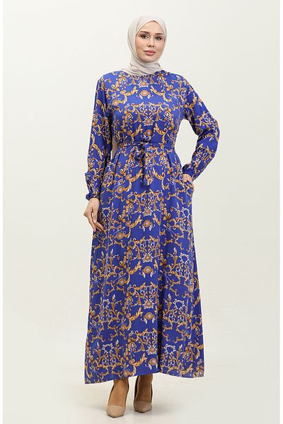 sefamerve Φόρεμα από βισκόζη Saks Colorful Humeyra - 0322-04