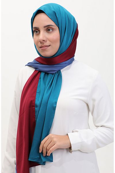 sefamerve Τρίχρωμο περιτύλιγμα Karaca 81049-09 - Indigo, Claret Red, Petrol