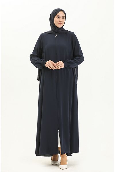 sefamerve Navy Blue Ferace 5049-02 - Με ελαστικό μανίκι