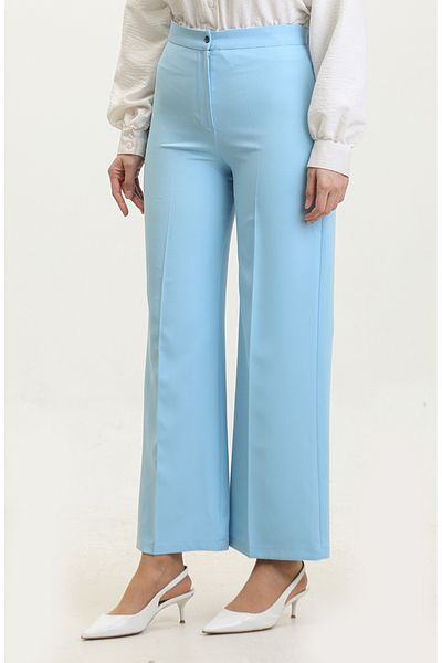 sefamerve Pantaloni albaștri cu picioare largi - Model 1149-12