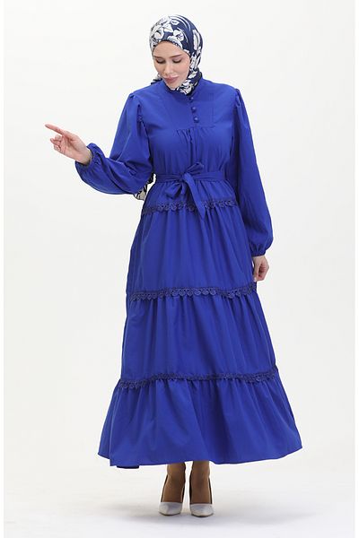sefamerve Φόρεμα Saks Lace and Elastic Sle 0483-01