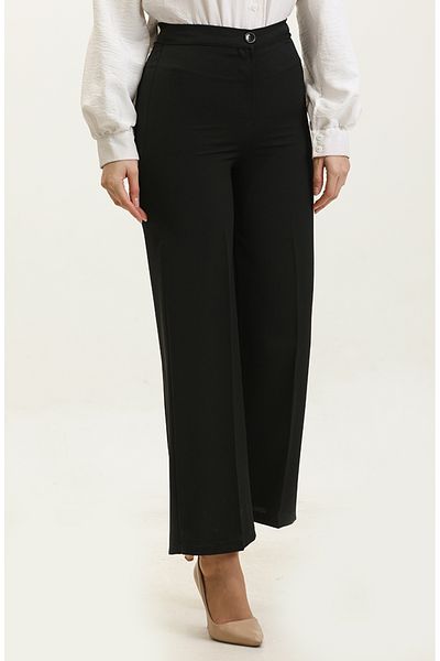 sefamerve Pantaloni largi 1150-01 Negri