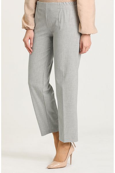 sefamerve 1983C-03 Model Gray Elastic Waist Trousers