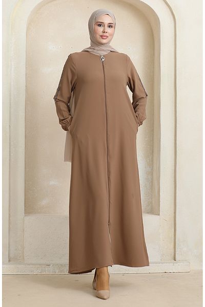 sefamerve 0464-01 Μοντέλο Milky Brown Side Stone με σχέδιο Ferace