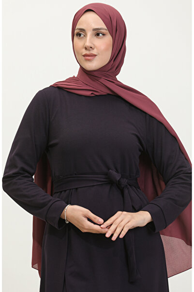 sefamerve Yırtmaçlı Tunik Pantolon İkili Takım 0664-10 Mor