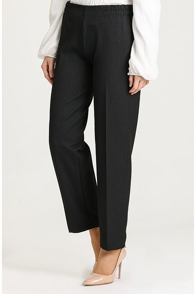 sefamerve Navy Blue Elastic Waist Trousers - 1983H-01