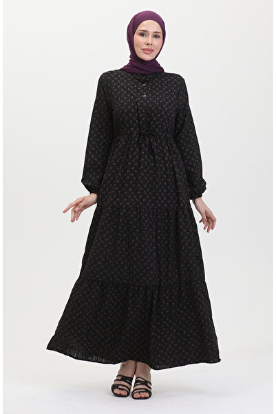 sefamerve Šaty se vzorem Black Plum Anchor - 0400-05