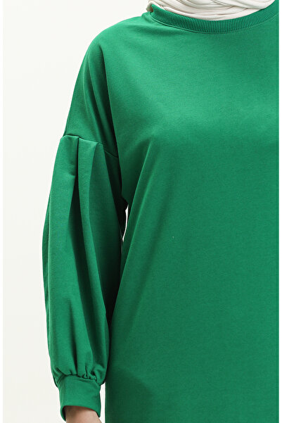 sefamerve Balon Kol Uzun Tunik 3031-06 Yeşil
