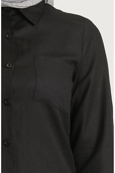 sefamerve Cepli Düğmeli Tunik 6472-14 Siyah