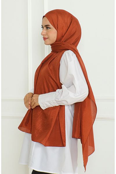 sefamerve Χρώμα τούβλο Karaca Shawl - 81058-14