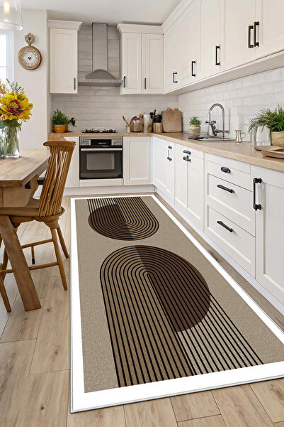 Evimle Makinede yıkanabilir kaymaz taban leke tutmaz mutfak halısı salon halı...