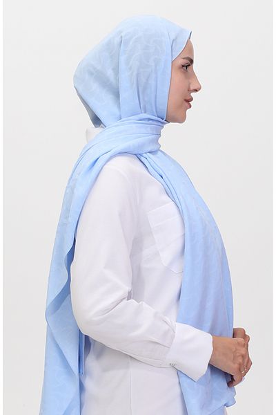 sefamerve Σάλι Madame Mary Ivy Jacquard 19088-07 Baby Blue