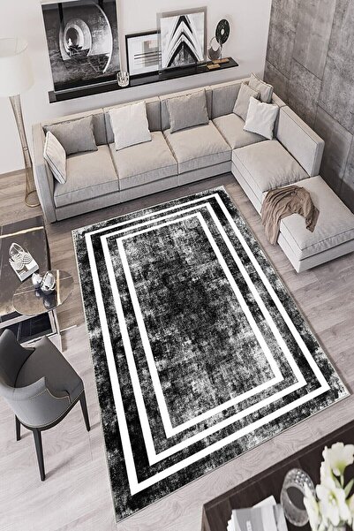 df home Dijital Baskı Yıkanabilir Kaymaz Taban Salon Halısı Mutfak Halısı Kor...