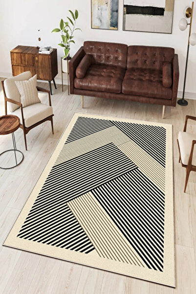 df home Kesme Halı Desenli Dijital Baskı Yıkanabilir Kaymaz Taban İnce Salon ...