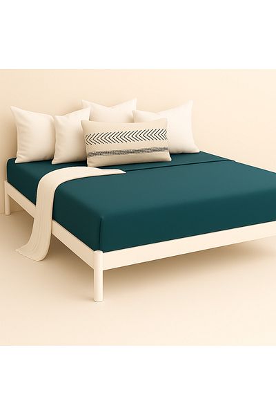 Prime Sleeks 100% Cotton Fitted Sheet Double Fitted Sheet 160X200Cm