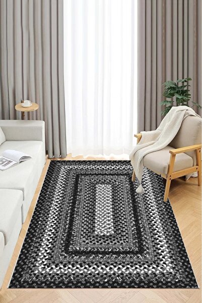 Hülya Home Dijital Baskı Yıkanabilir Kaymaz Taban Salon Halısı Mutfak Halısı ...