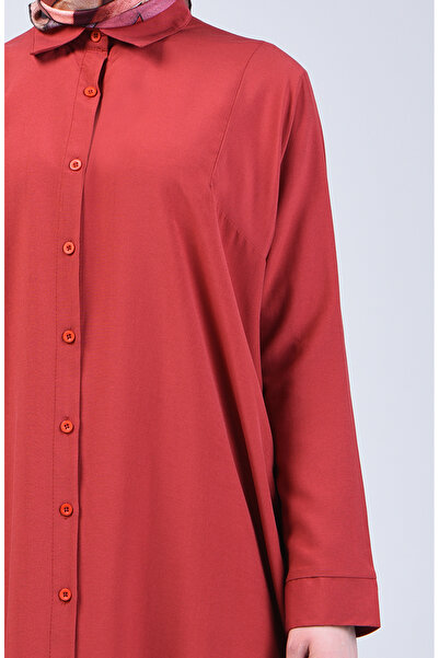 sefamerve 6433-08 Μοντέλο Dark Onion Shell Raglan μανίκι τουνίκ