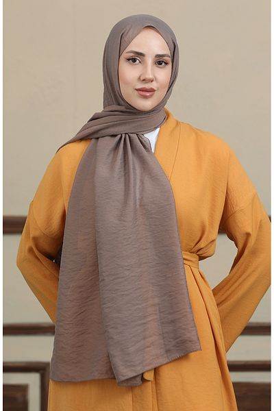 sefamerve Madame Mary Aerobin Shawl 19078-25 Καφές με γάλα